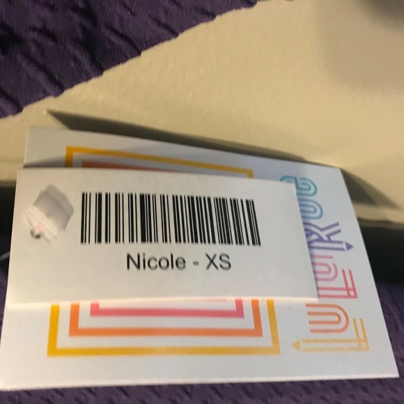 NWT LuLaRoe Purple Textured Fabric XS Nicole Dress - Picture 5 of 5